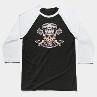 Bon Appetit Skull Baseball T-Shirt